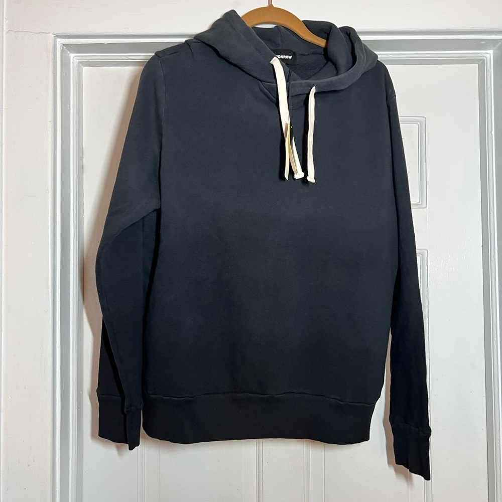 Men's Black grey Ombré Hoodie Medium
